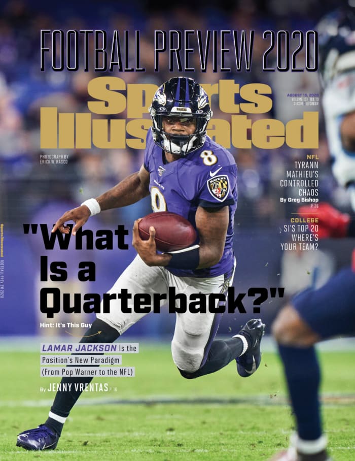Lamar Jackson on the cover of Sports Illustrated